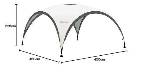 Coleman Event Shelter Pavillon, Regen- und Sonnenschutz Gartenpavillon für Partys, Strände, Festivals, Sportveranstaltungen oder Campingplätze, Stabile Stahlstangen Konstruktion, Hoher UV- Schutz