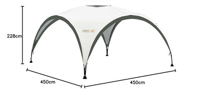 Coleman Event Shelter Pavillon, Regen- und Sonnenschutz Gartenpavillon für Partys, Strände, Festivals, Sportveranstaltungen oder Campingplätze, Stabile Stahlstangen Konstruktion, Hoher UV- Schutz