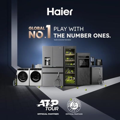 Haier Kühl Gefrierkombination 3D 60 SERIE 5 HTW5618DNMG I 1,85m, No Frost I Ergonomische Gefrierschubladen I Kühlschrank mit Gefrierfach freistehend, Fassungsvermögen 360L I Wi-Fi, smarte Kühlfächer