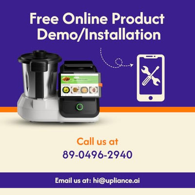 upliance Smart Cooking Companion | Cooks 750+ Recipes: Pav Bhaji, Pasta, Soup, Kadhai Paneer & More | 10 Preparation Modes | AI-Powered | Built-In Weighing Scale | Phone App | WiFi