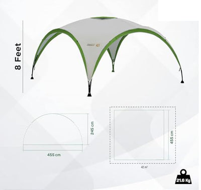 Coleman Event Shelter Pavillon, Regen- und Sonnenschutz Gartenpavillon für Partys, Strände, Festivals, Sportveranstaltungen oder Campingplätze, Stabile Stahlstangen Konstruktion, Hoher UV- Schutz