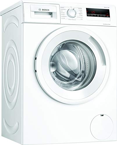 Bosch WAN282A2 Serie 4 Waschmaschine, 7 kg, 1400 UpM, EcoSilence Drive leiser und effizienter Motor, NightWash extra leises Programm, SpeedPerfect schneller saubere Wäsche, Nachlegefunktion