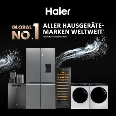 Haier Side-by-Side Kühl Gefrierkombination HSW79F18DIPT I Side by Side Kühlschrank mit Eiswürfelspender, Total No Frost, Wi-Fi & App I 177,5 x 90,5 x 72,6 cm I 601 L Nutzinhalt & Festwasseranschluss