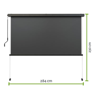 empasa Sonnenschutzrollo Vorhang Zubehör für unsere elektrische Pergola, anthrazit, in verschiedenen Größen