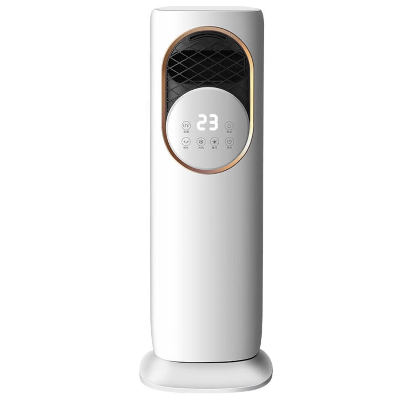Turm-Kühlventilator mit Fernbedienung, Verdunstungsluftkühler, flügelloser Standventilator mit 5 Modi, 3 Geschwindigkeiten und Digitalanzeige, Standventilator mit oszillierendem 8-Stunden-Ti
