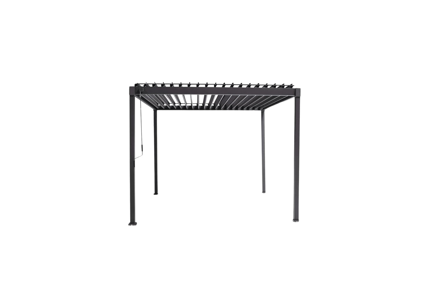 MIRADOR Pergola 80 Solid 3x3 m Stahl Anthrazit verstellbares Lamellendach Garten Terasse Pergola Winterfest Stabil Pavillion