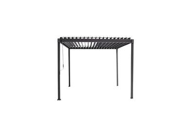 MIRADOR Pergola 80 Solid 3x3 m Stahl Anthrazit verstellbares Lamellendach Garten Terasse Pergola Winterfest Stabil Pavillion