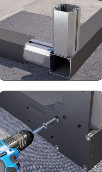 solidCUBE Voll-Aluminium Pergola zur Wandmontage Pavillon | anthrazit oder weiß | Rostfrei Robust | Sonnenschutz, erweiterbar | BxT 200x300 cm 2x3 m