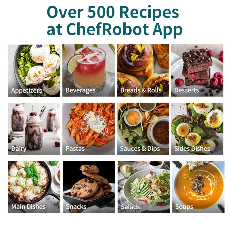 ChefRobot Smart Food Processor UltraCook All-in-One Auto Cooking Machine,3.5L Capacity,600+ Online Recipes, Built-in Scale, 7 inch TFT Screen, Self-Cleaning, Multifunctional Kitchen Appliance