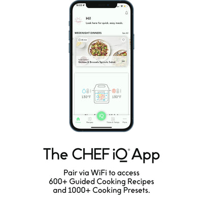 CHEF iQ Smart Pressure Cooker with WiFi and Built-in Scale - Easy-to-Use 10-in-1 Multicooker with 500+ Guided Recipes - Rice Cooker, Slow Cooker, Instant Meals for Foodies - 6 Quart - Family Size