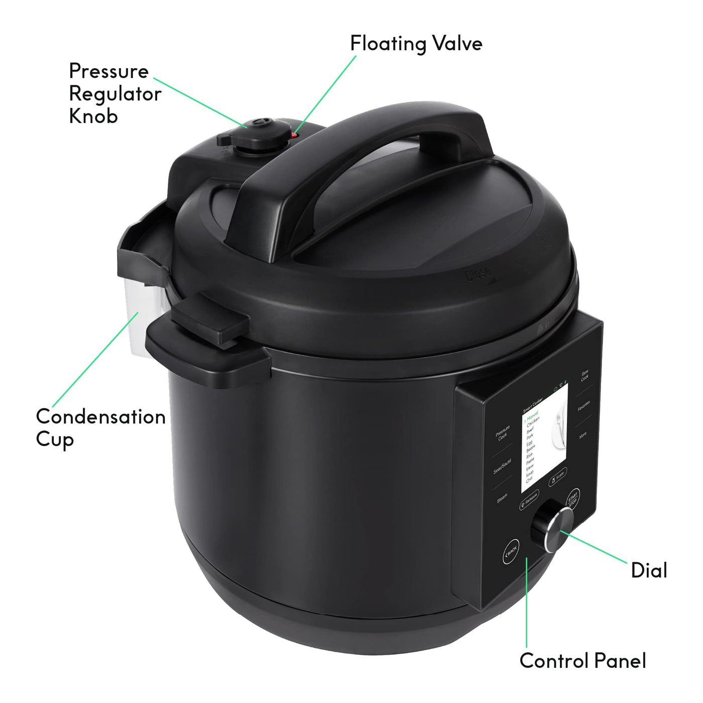 CHEF iQ Smart Pressure Cooker with WiFi and Built-in Scale - Easy-to-Use 10-in-1 Multicooker with 500+ Guided Recipes - Rice Cooker, Slow Cooker, Instant Meals for Foodies - 6 Quart - Family Size