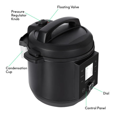 CHEF iQ Smart Pressure Cooker with WiFi and Built-in Scale - Easy-to-Use 10-in-1 Multicooker with 500+ Guided Recipes - Rice Cooker, Slow Cooker, Instant Meals for Foodies - 6 Quart - Family Size