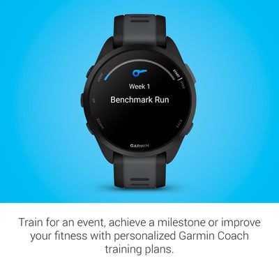 Garmin Forerunner 165 Music, Running Smartwatch, Colorful AMOLED Display, Training Metrics and Recovery Insights, Music on Your Wrist, Black