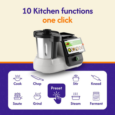upliance Smart Cooking Companion | Cooks 750+ Recipes: Pav Bhaji, Pasta, Soup, Kadhai Paneer & More | 10 Preparation Modes | AI-Powered | Built-In Weighing Scale | Phone App | WiFi