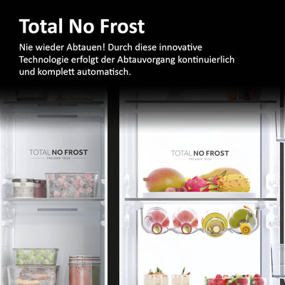 Haier Side-by-Side Kühl Gefrierkombination HSW79F18DIPT I Side by Side Kühlschrank mit Eiswürfelspender, Total No Frost, Wi-Fi & App I 177,5 x 90,5 x 72,6 cm I 601 L Nutzinhalt & Festwasseranschluss