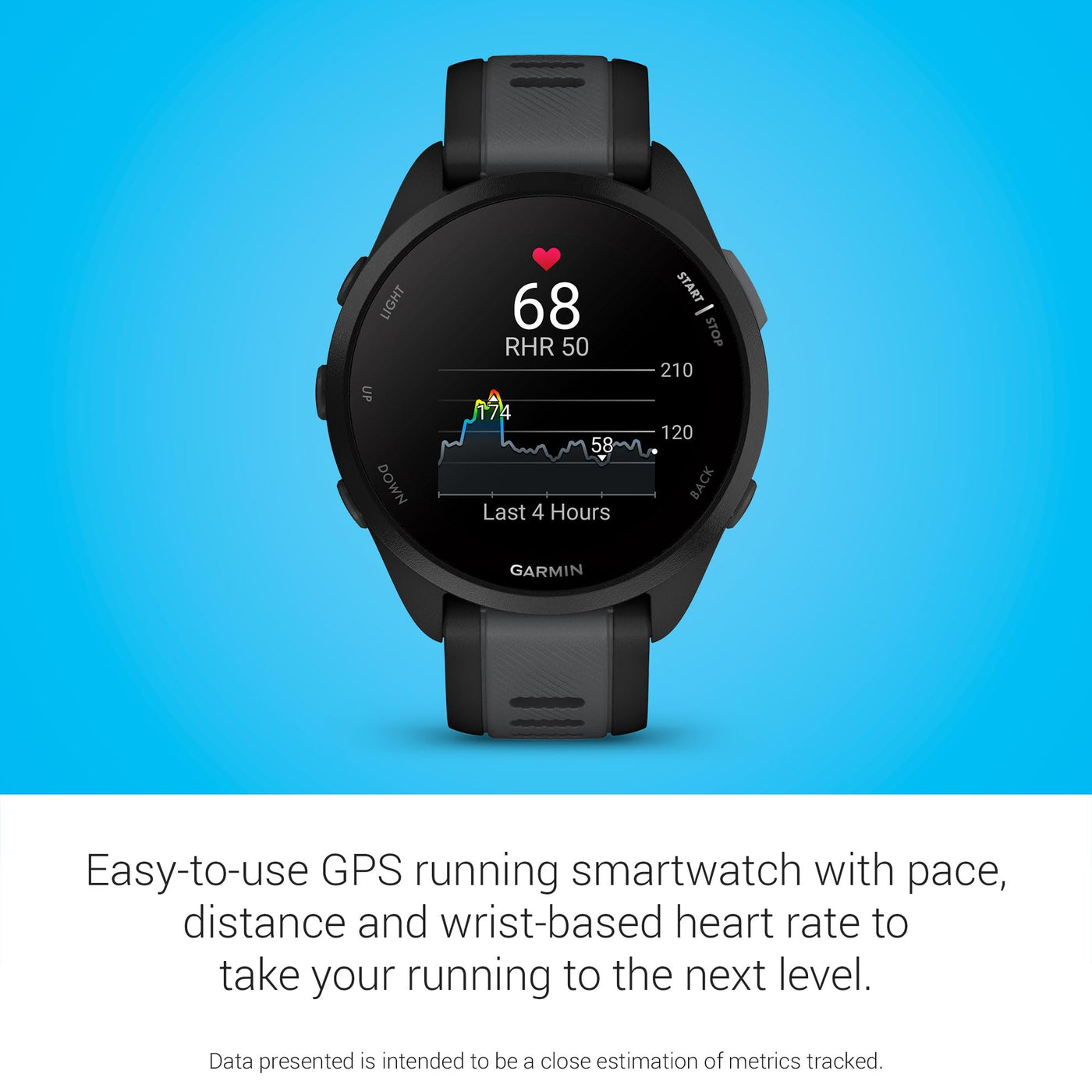Garmin Forerunner 165 Music, Running Smartwatch, Colorful AMOLED Display, Training Metrics and Recovery Insights, Music on Your Wrist, Black