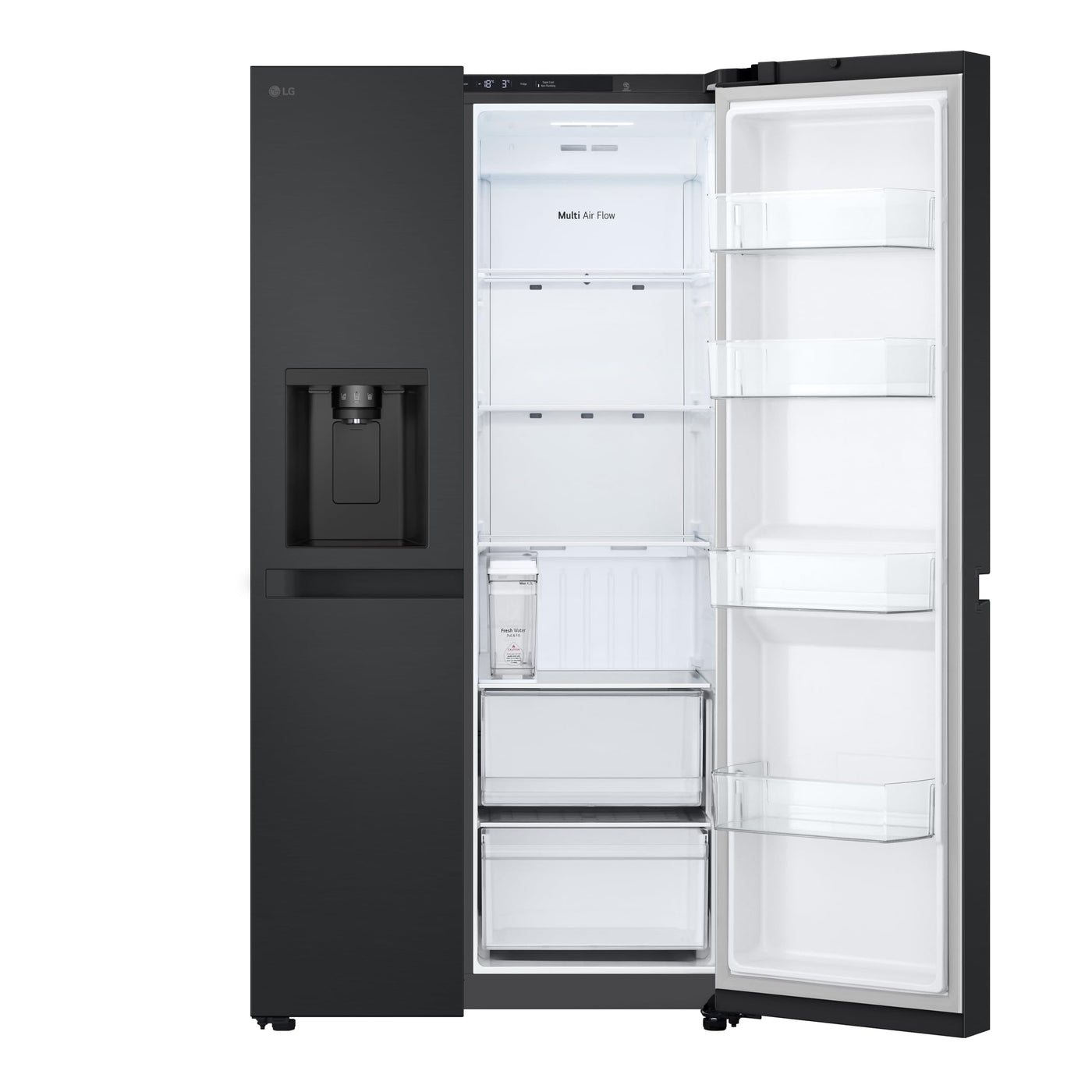 LG GSLC41EPPE Side-by-Side | Smart inverter Compressor |Eis- und Wasserspender| Wassertank | Freistehend | Total No Frost