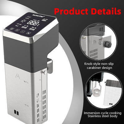 AnchorChef Immersion Circulator, Commercial Restaurant Sous Vide Machine，Large capacity sous vide, Fast-Heating，Sous vide cooker 1400W，With large Touchscreen Accurate Temperature Timer (110V)
