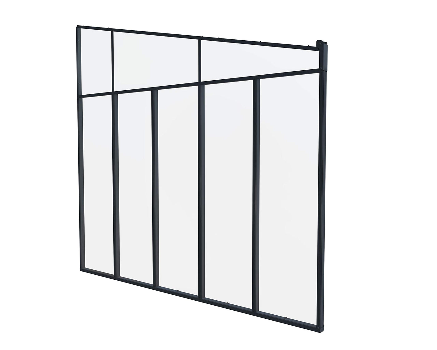 Palram Canopia Terrassenabdeckung Four Series Seitenwand grau, 4 Meter Tiefe, 4 Meter Tiefe