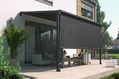 empasa Sonnenschutzrollo Vorhang Zubehör für unsere elektrische Pergola, anthrazit, in verschiedenen Größen