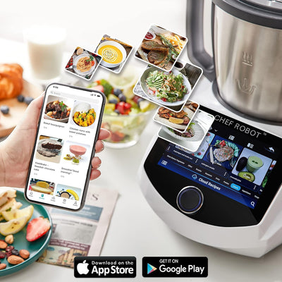 ChefRobot Smart Food Processor UltraCook All-in-One Auto Cooking Machine,3.5L Capacity,600+ Online Recipes, Built-in Scale, 7 inch TFT Screen, Self-Cleaning, Multifunctional Kitchen Appliance
