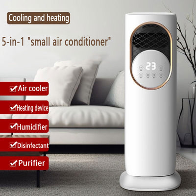 Turm-Kühlventilator mit Fernbedienung, Verdunstungsluftkühler, flügelloser Standventilator mit 5 Modi, 3 Geschwindigkeiten und Digitalanzeige, Standventilator mit oszillierendem 8-Stunden-Ti
