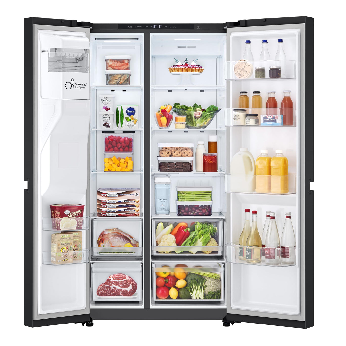 LG GSLC41EPPE Side-by-Side | Smart inverter Compressor |Eis- und Wasserspender| Wassertank | Freistehend | Total No Frost