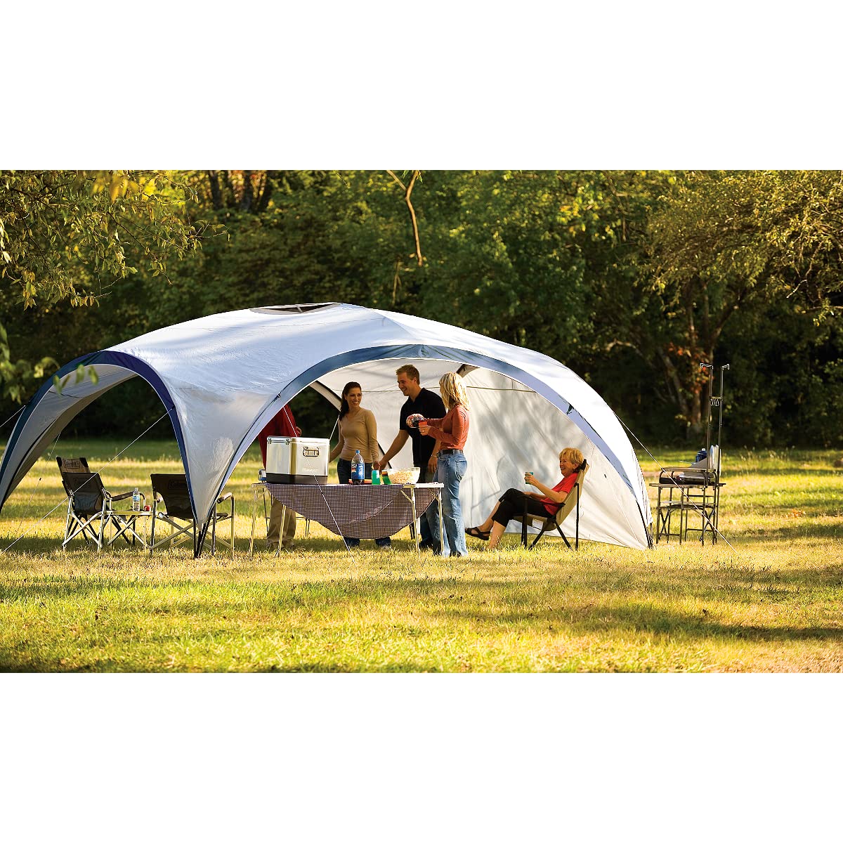 Coleman Event Shelter Pavillon, Regen- und Sonnenschutz Gartenpavillon für Partys, Strände, Festivals, Sportveranstaltungen oder Campingplätze, Stabile Stahlstangen Konstruktion, Hoher UV- Schutz