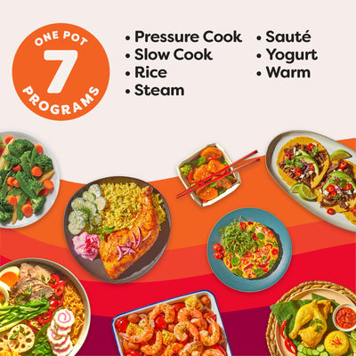 Instant Pot Duo 7-in-1 Electric Pressure Cooker, Slow Cooker, Rice, Steamer, Sauté, Yogurt Maker, Warmer & Sterilizer, Includes App With Over 800 Recipes, Stainless Steel, 6 Quart
