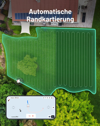 MAMMOTION LUBA 2 AWD 5000X Mähroboter ohne Begrenzungskabel, NetRTK+Vision, Keine RTK-Antenne erforderlich, Auto-Kartierung, Empf. 5000m², Max. 6000m², mit 4G-Modul, 80% Steigung