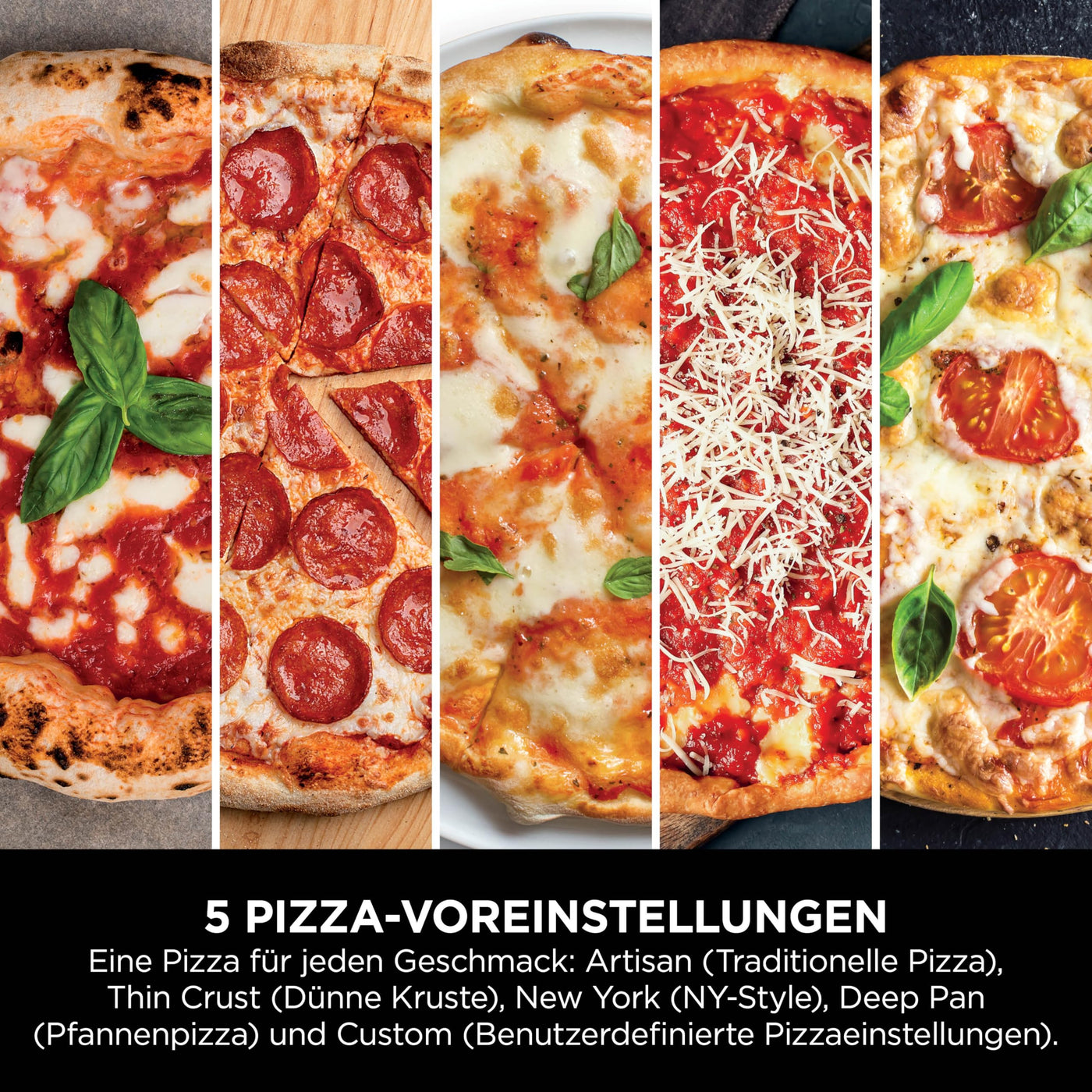 Ninja Artisan Outdoor-Pizzaofen und Heißluftfritteuse, 4 Funktionen, Servierbrett, Pizza-Wiegemesser, 30-cm-Pizzastein, Pizzaschale, Backblech und Heißluft-Fritteusen-Korb, Grün MO201AMZEU