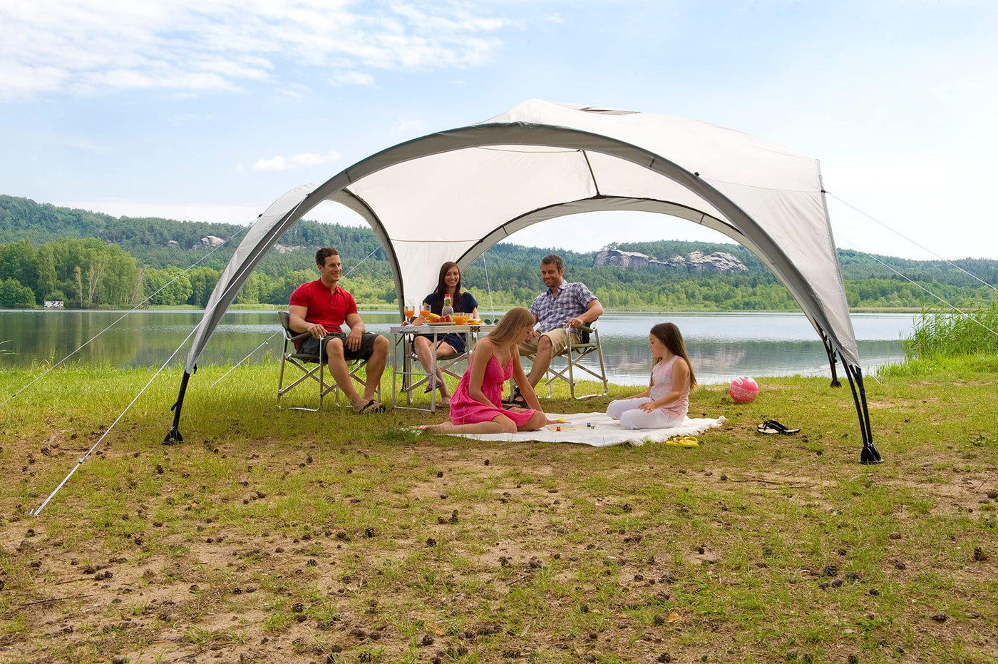 Coleman Event Shelter Pavillon, Regen- und Sonnenschutz Gartenpavillon für Partys, Strände, Festivals, Sportveranstaltungen oder Campingplätze, Stabile Stahlstangen Konstruktion, Hoher UV- Schutz